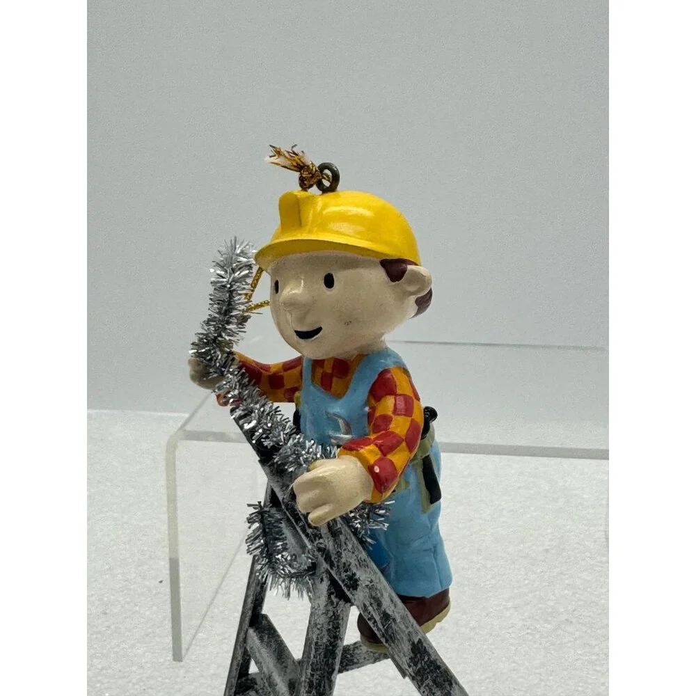 Vintage Bob the Builder on Ladder Christmas Ornament